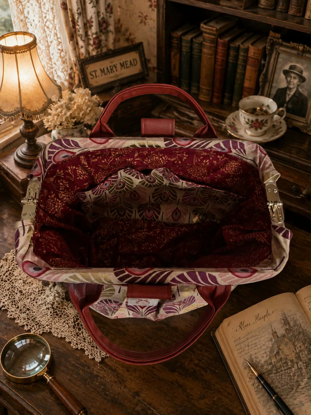 Sac à projet « Le Mystère du Paon » – Collection Miss Marple