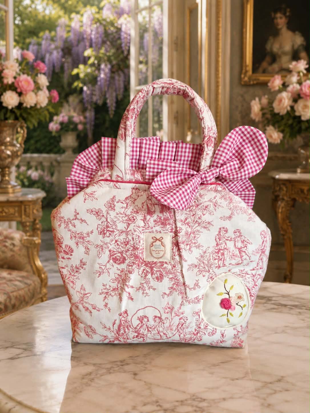 Sac à projet « Les Roses de Daphne » – Collection Bridgerton