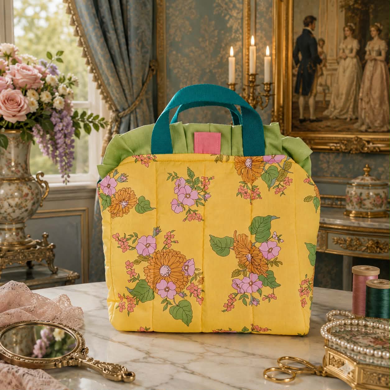 Sac à projet « Le Jardin de Lady Featherington » – Collection Bridgerton