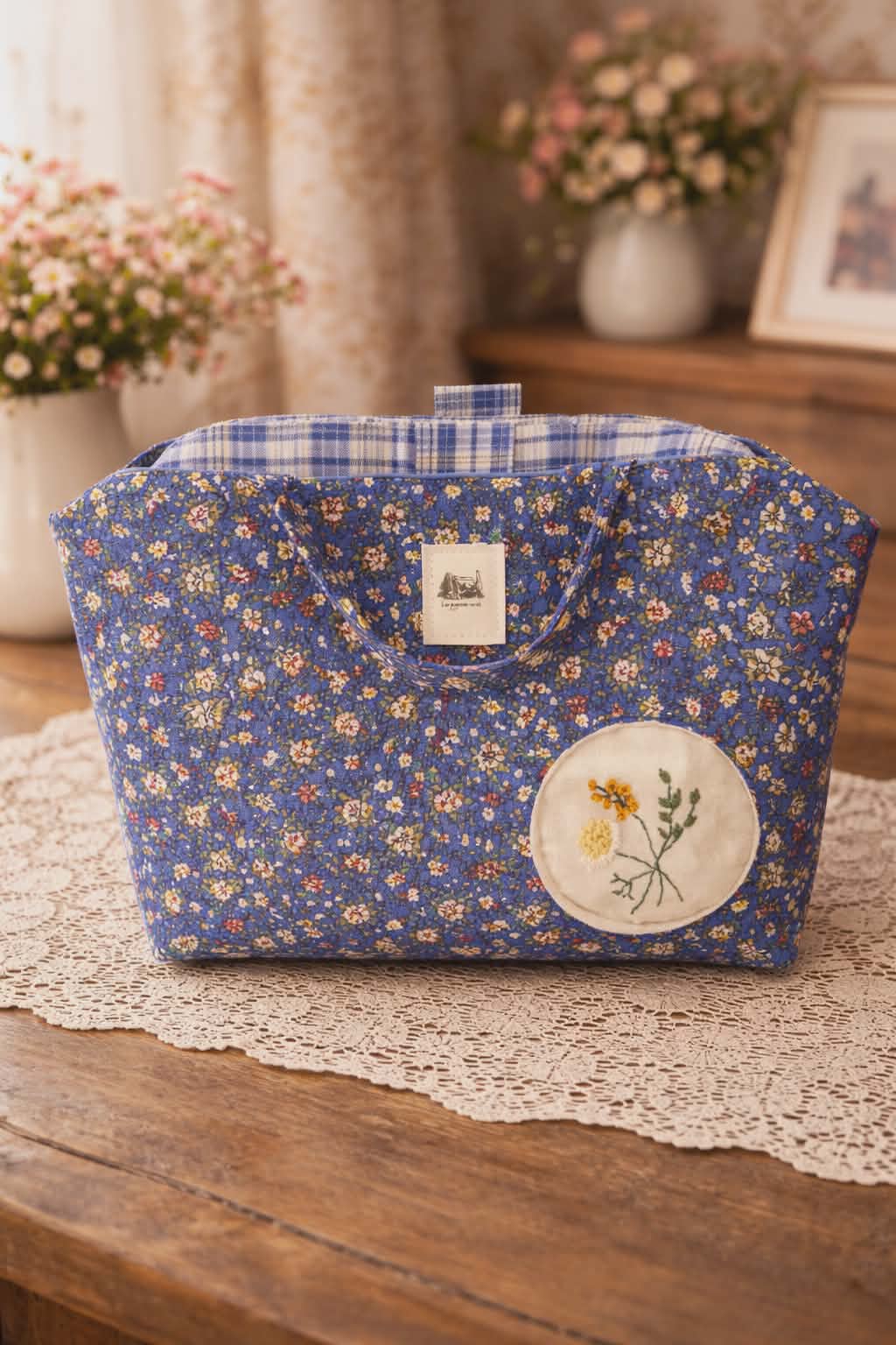 Sac à projet “Cottage Fleuri”