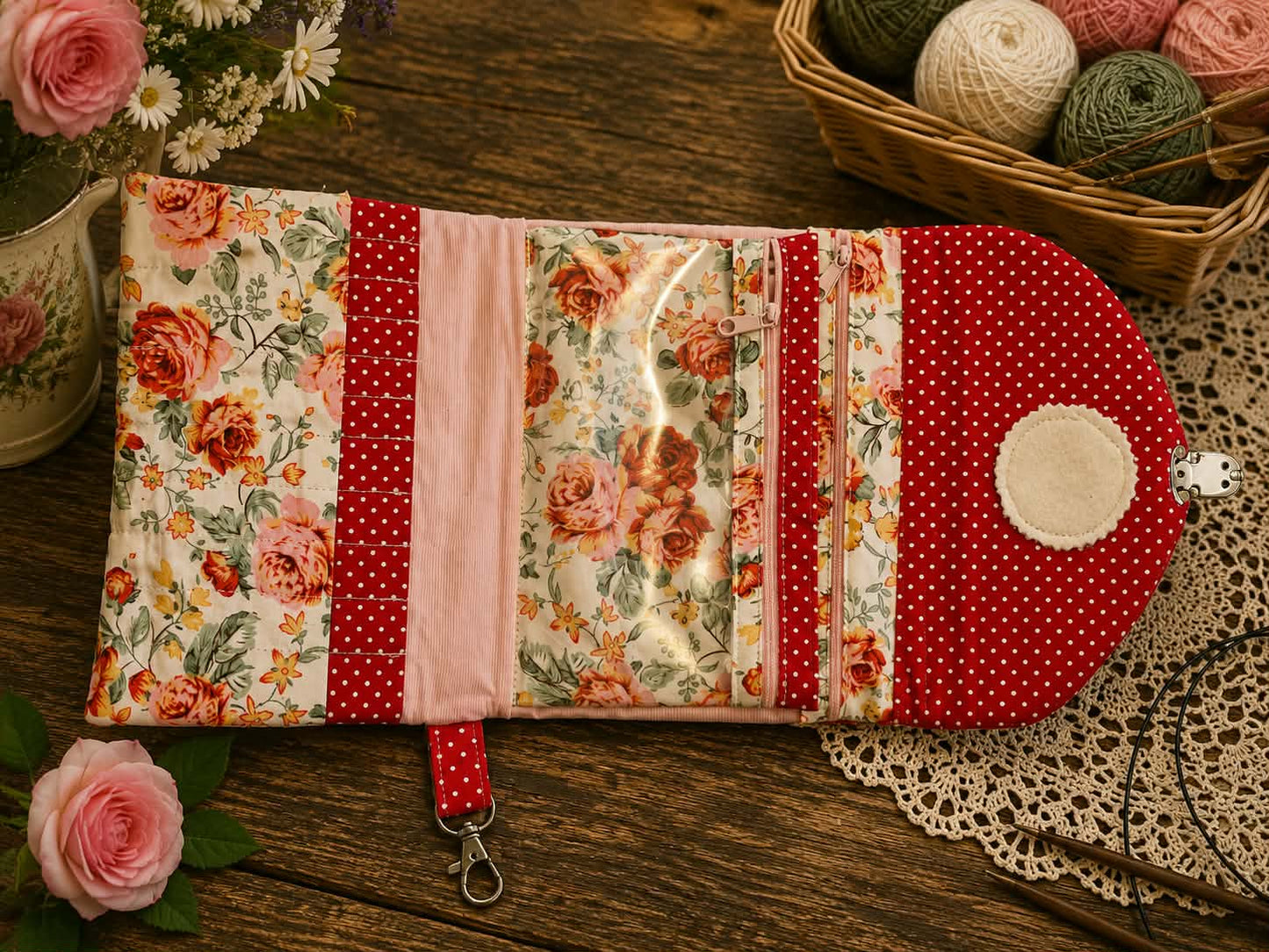 Pochettes à trèsors d'avonlea range aiguilles circulaires ou crochets