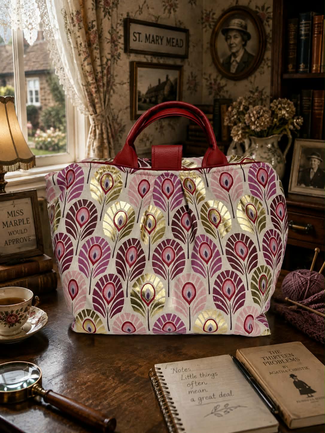 Sac à projet « Le Mystère du Paon » – Collection Miss Marple