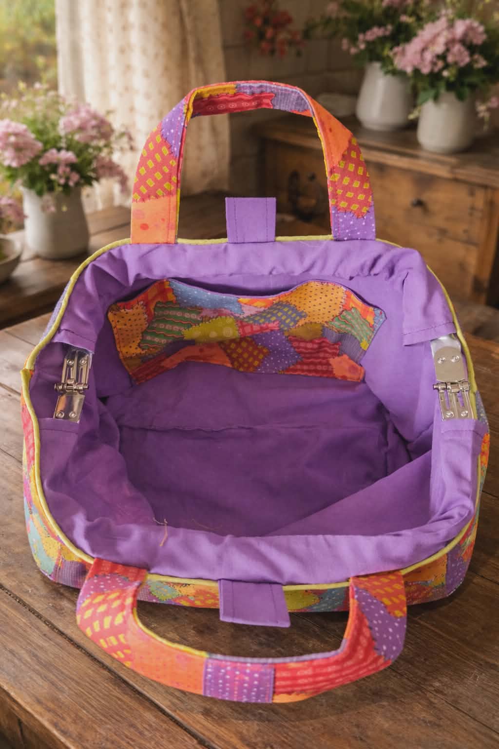 Sac à projet "Patchwork enchanté"