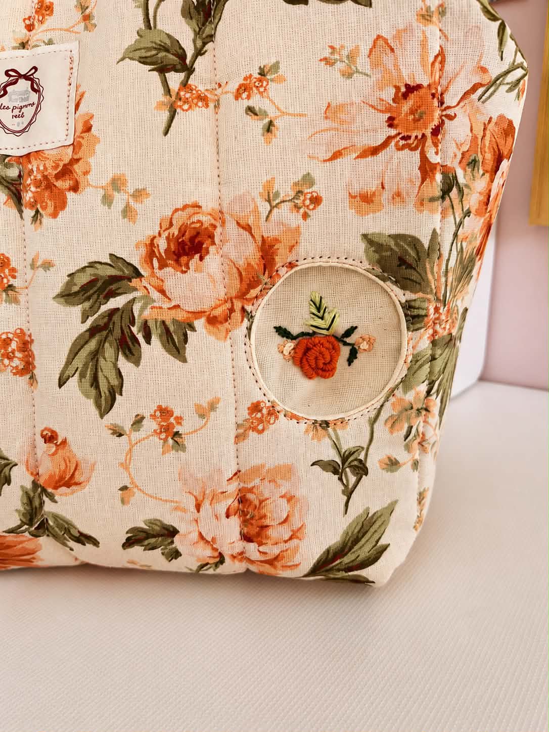 Sac à projet L « Roses du Cottage »