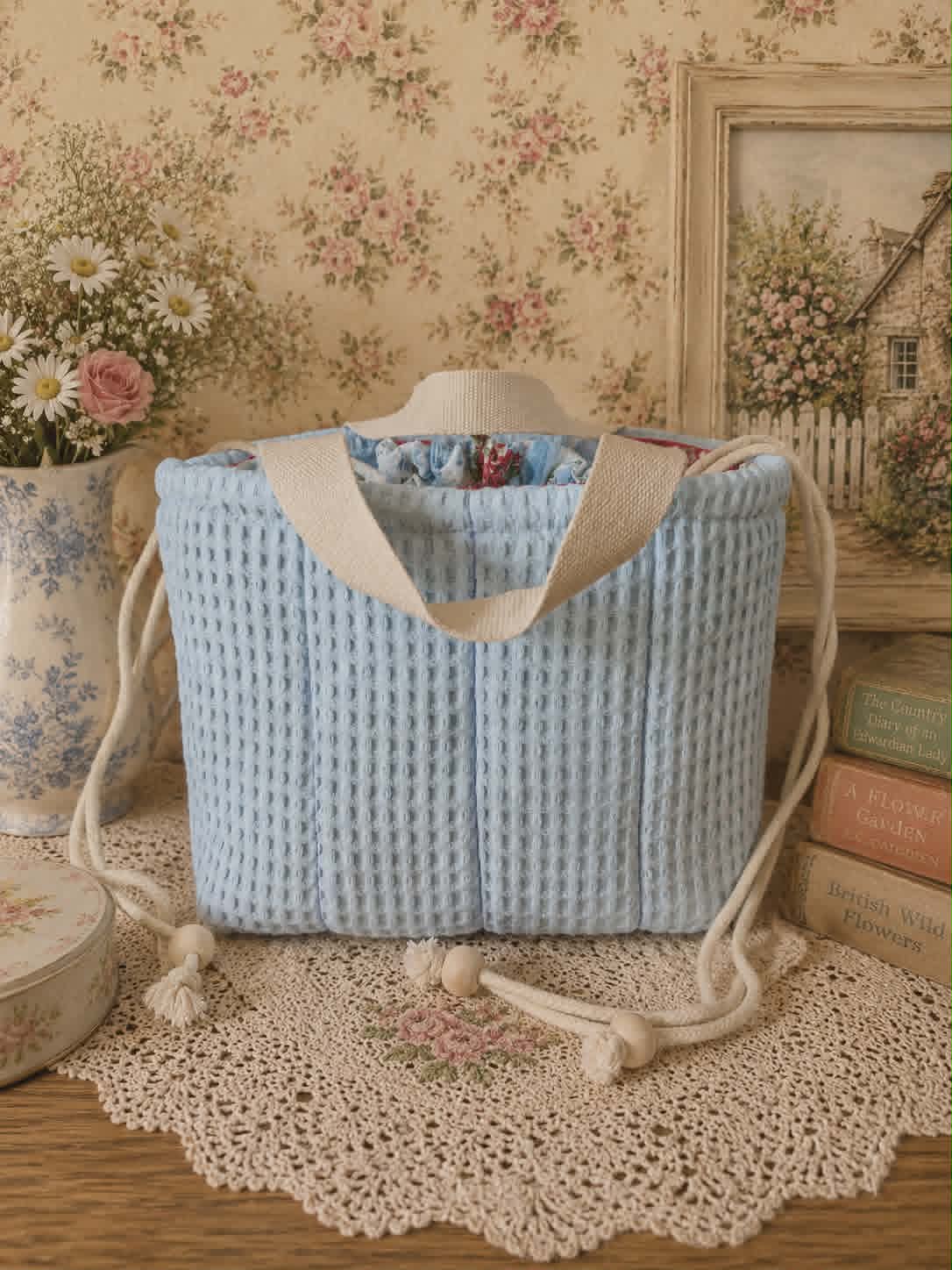 Sac panier Le Jardin Bleu