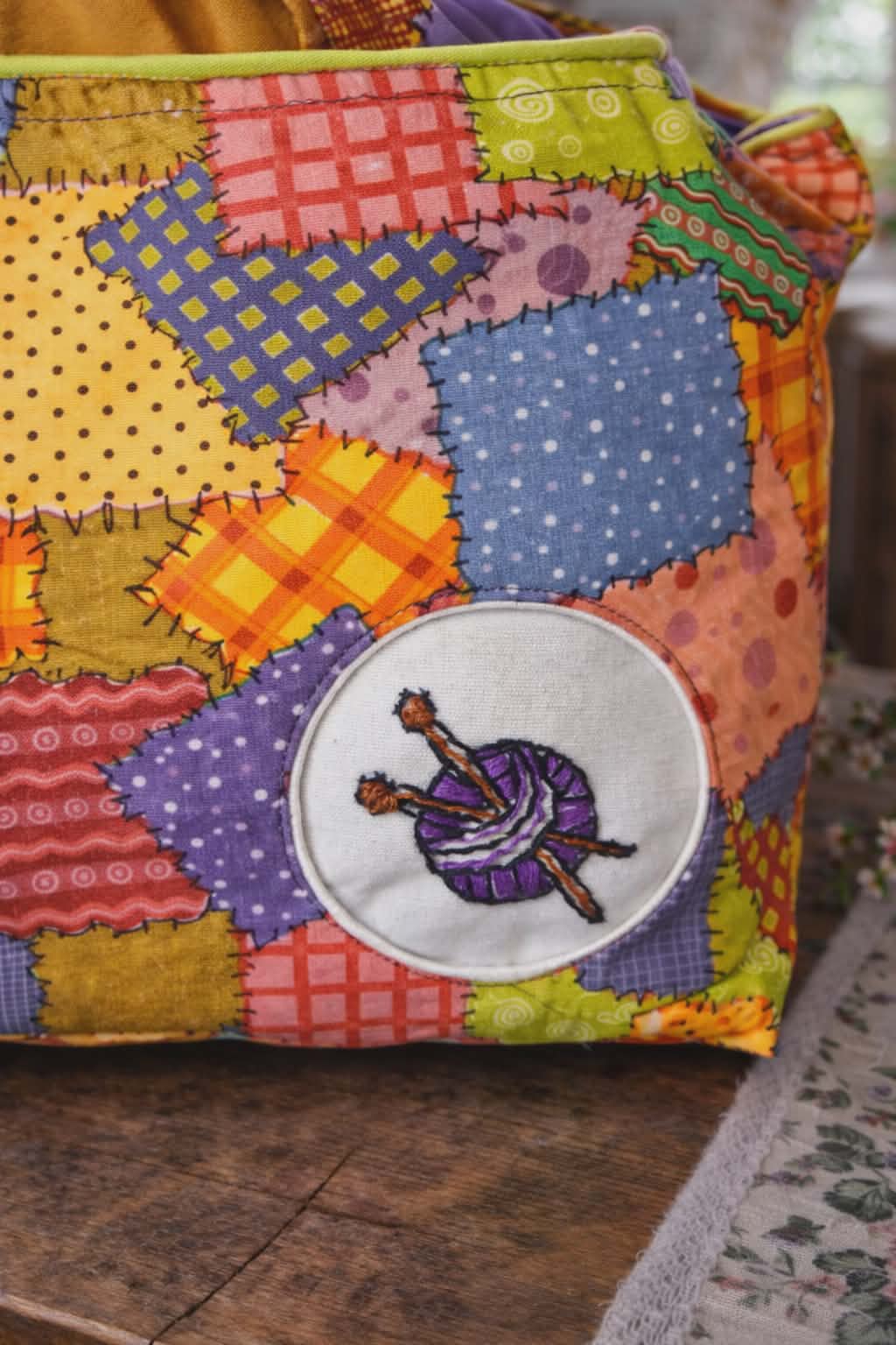 Sac à projet "Patchwork enchanté"