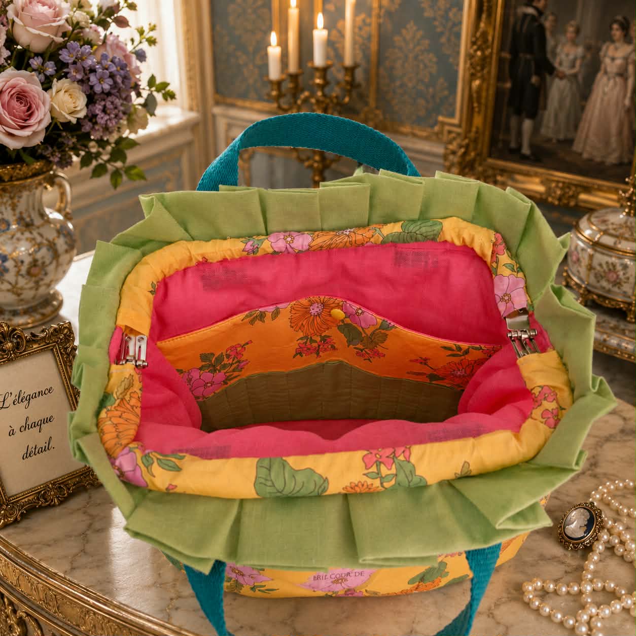 Sac à projet « Le Jardin de Lady Featherington » – Collection Bridgerton